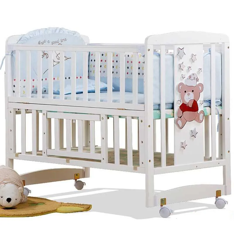 Wooden Portable Foldable Wooden Reborn Baby Doll Playpen Cribs For Baby