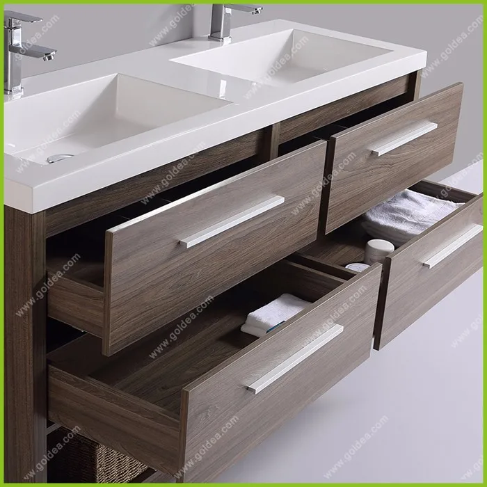 China Supply Ceramic Basin Commercial Double Sink Bathroom Vanity Buy