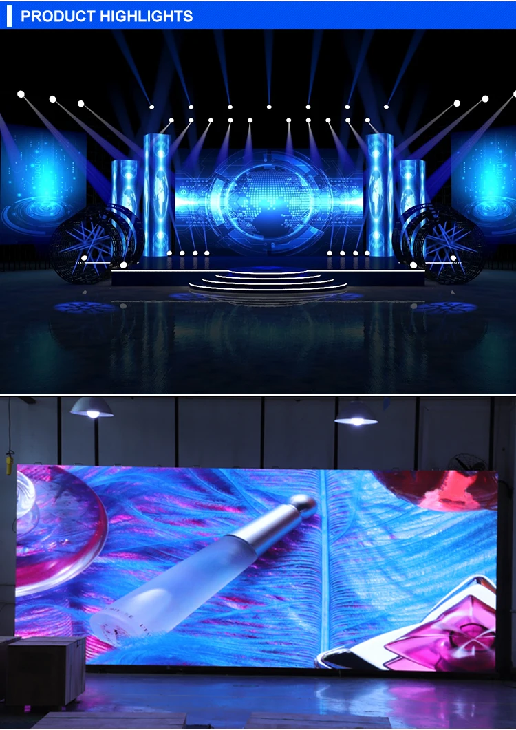 P2.5 indoor SMD full color video led display screen for rental business