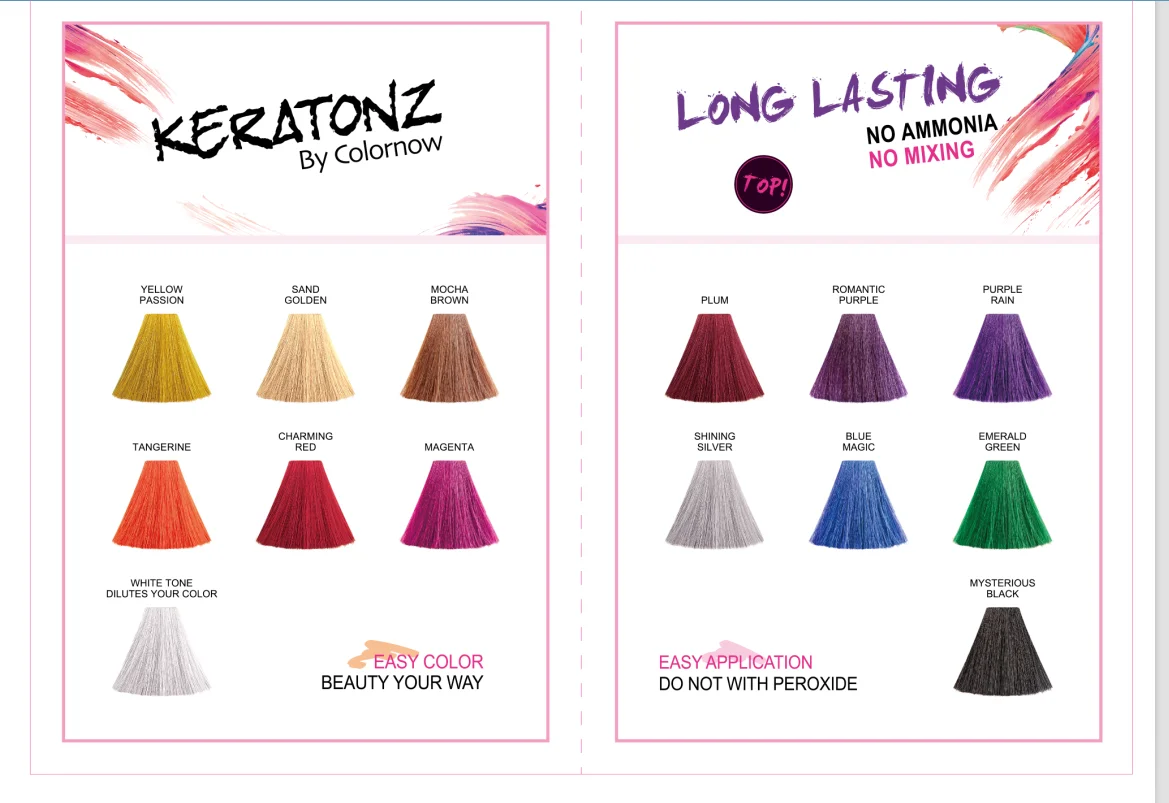 Keratonz color chart