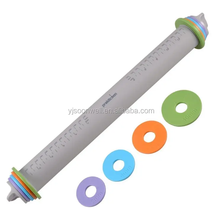 Adjustable Wood Rolling Pin With Mat And Scraper Set 3pcs Swba21d