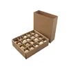Cheap blank brown Custom Corrugated Paper Cardboard Egg Carton packaging