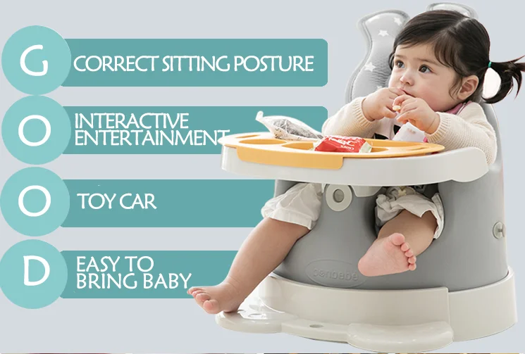 Baby seat Export to South Korea Children's portable dining chair PU 3 in 1 baby dining chair
