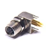 M8 Automation Actuators Sensors Connectors Female 6 Pin M8 Right Angle PCB Connector