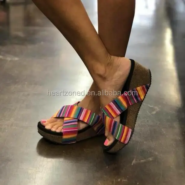 serape flip flops