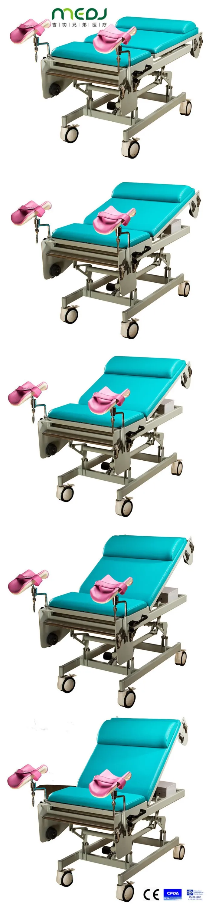 Back Go Up And Down Hospital Gynecology Examination Bed Antimicrobial