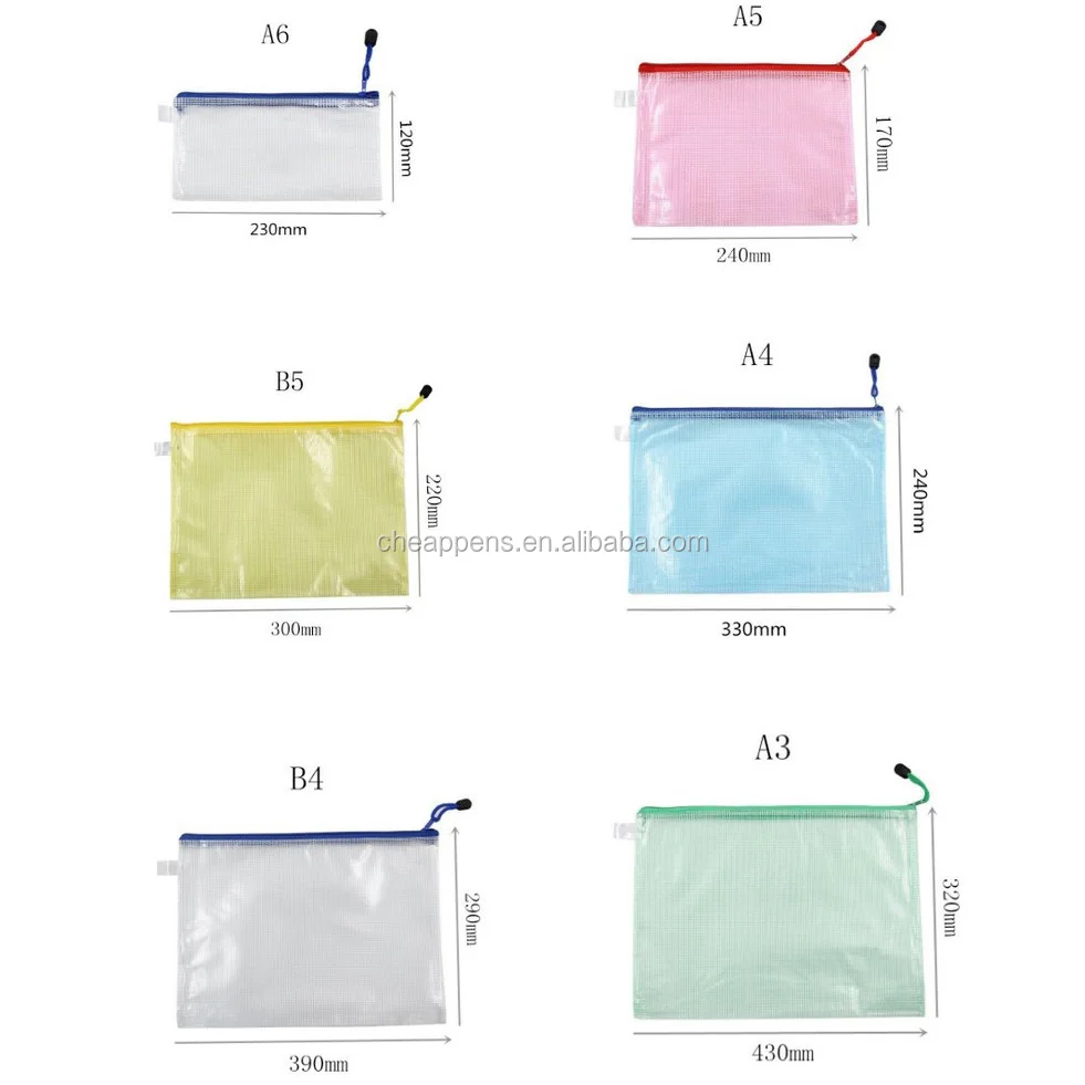 Mesh Document Bag A5 Size Duralble Plastic Zipper File Wallet Buy Mesh Document Bagfolding 2606