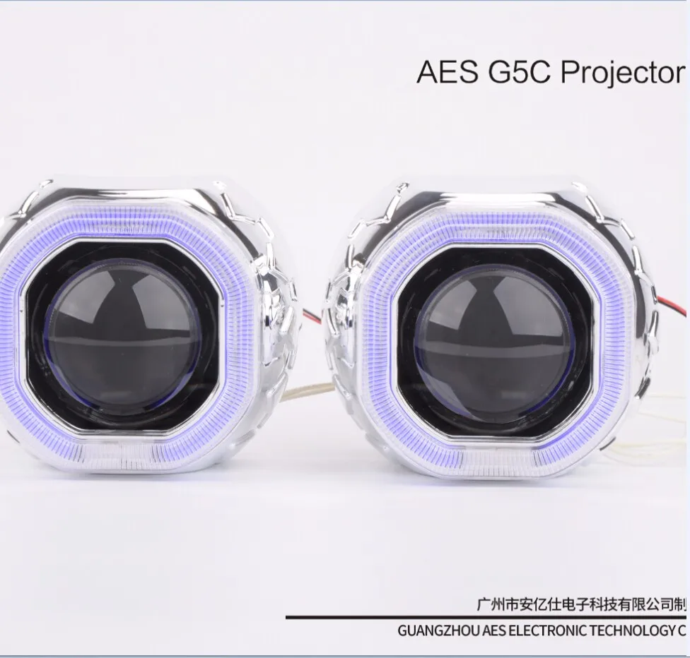 All Metal Square Ccfl Angel Eyes Bixenon Projector Lens Kit Bixenon