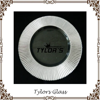 Wholesale Silver Rim Wedding Glass Plates Chargers By Tylors Glass ... Wholesale Silver Rim Wedding Glass Plates Chargers By Tylors Glass ...