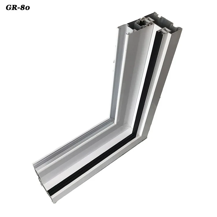 Non-thermal break aluminum frame sliding barn door