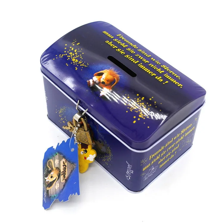 New Arrival Creative Design Money Tin Box With Key And Lock Buy Tin Box With Lock,Tin Money