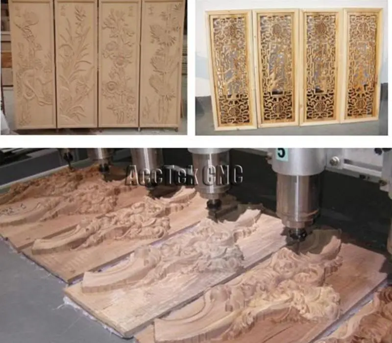 China 3 heads high accuracy wood router for engraving cutting  AKM1325-3