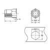 THIN SHEET NUT INSERT COUNTERSUNK HEAD STAINLESS STEEL A2 HALF HEX TYPE
