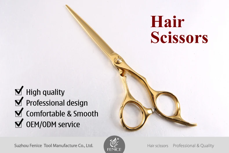 Professional 440C Stainless Steel Rose Gold Color Barber hairdressing scissors Set