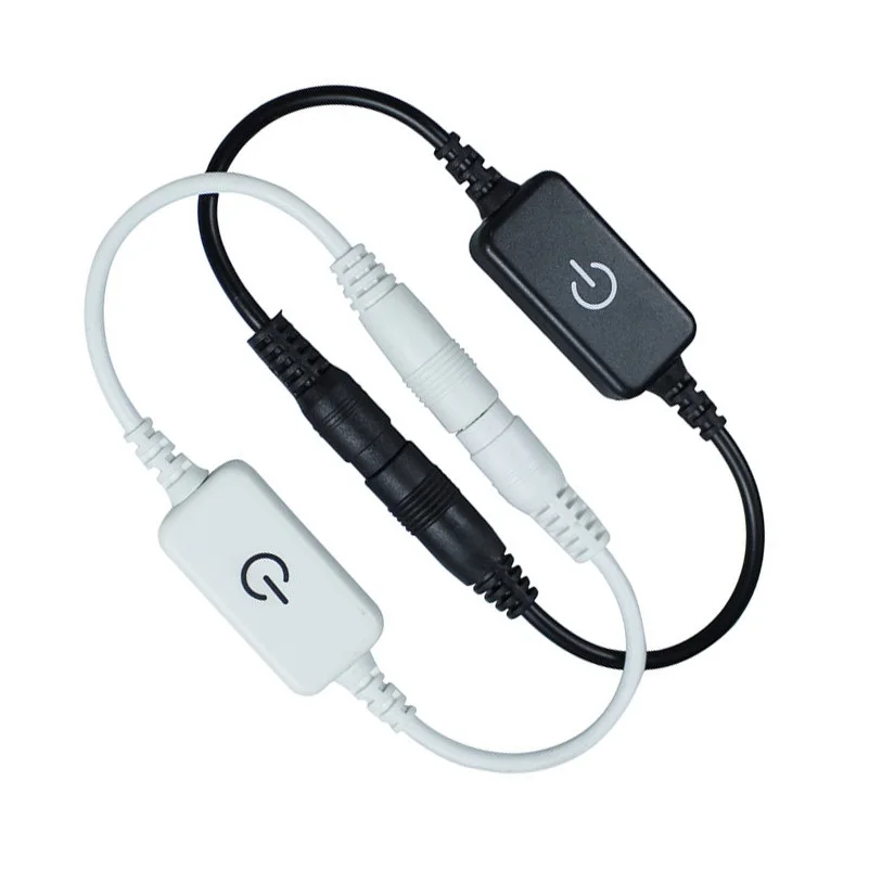 DC12-24V iTouch LED Dimmer Touch Switch with DC Female & Male Plug For Single Color LED Strip Lamp