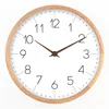 12 Inch Factory Direct Sale Handmade Northern Europe Style Wooden Wall Clock For Home Decor