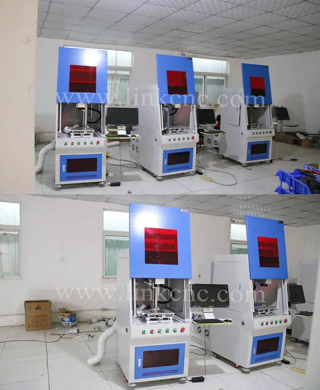 New design full closed cover 20w 30w 50w 100w fiber laser marking machine for metal