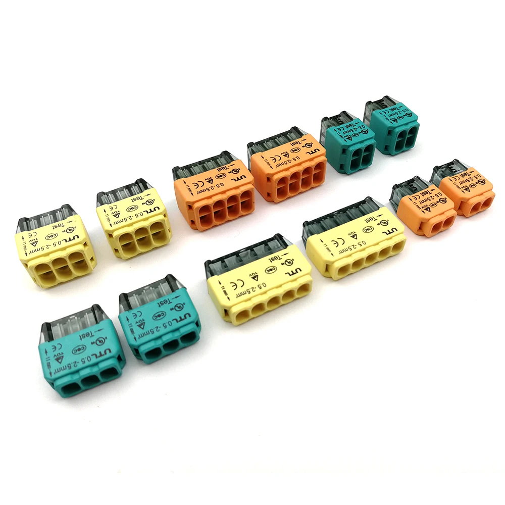 8 Wires Quick Joint Connector 0.52.5mm2 Direct Pushin Plastic Electrical Wire Connectors