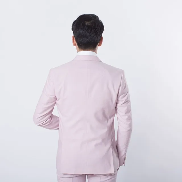 men wedding suit slim fit mens new design pink color suit