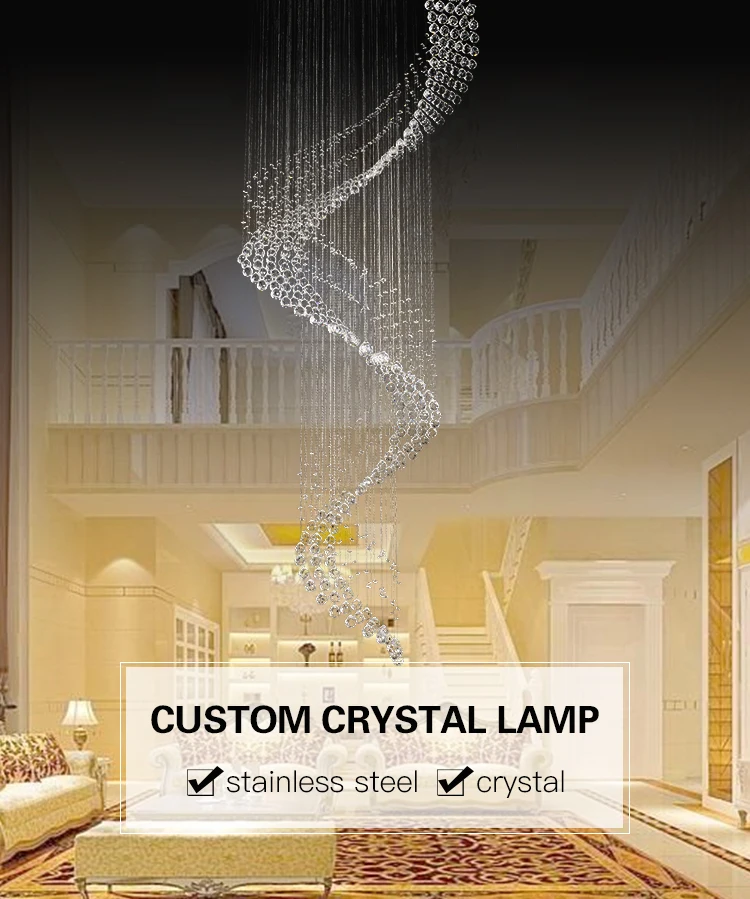Modern decoration large luxury commerical art glass crystal chandelier lighting