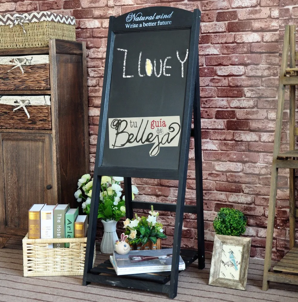 Restaurant Wooden Free Standing Blackboard With Stand Buy New Design