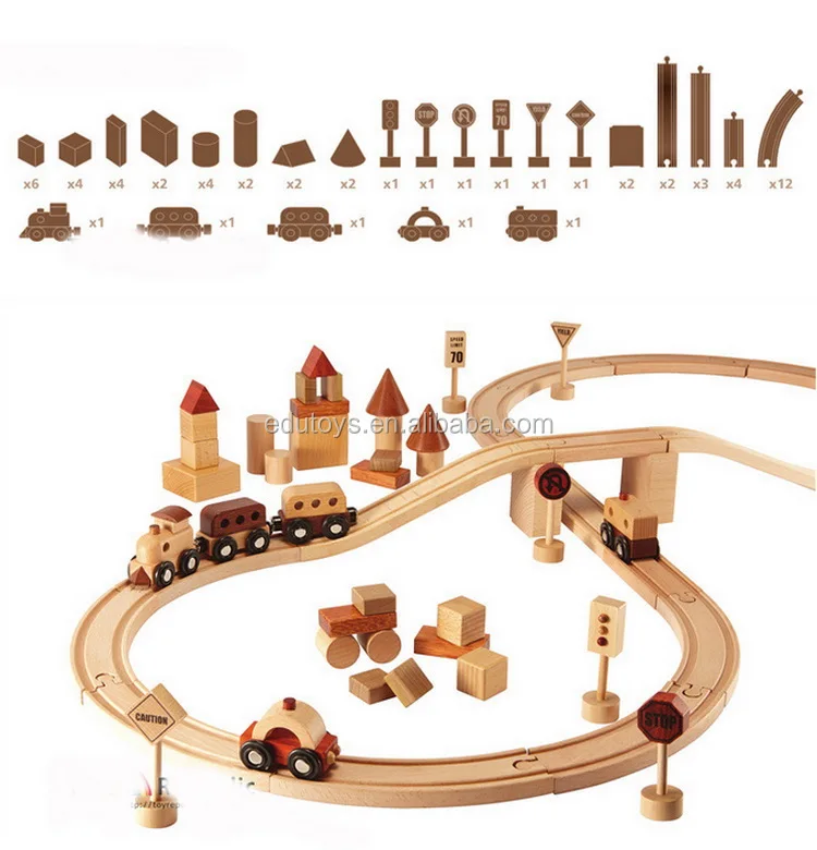 Custom Fashion Model Train Freight Wooden Train Set Toys Wooden Toy