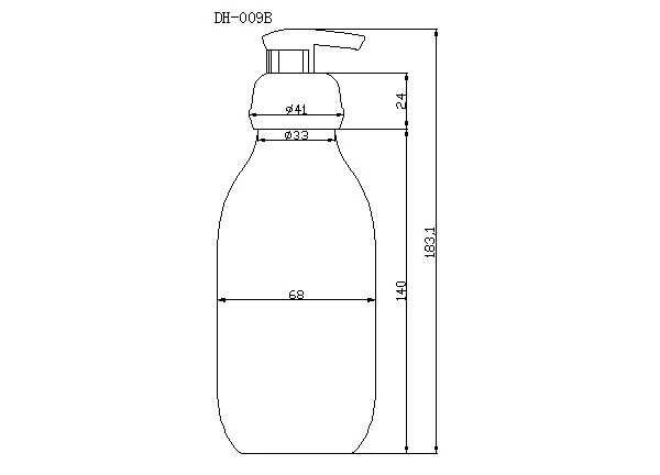 DH-009B plastic shampoo bottle shower gel bottle 
