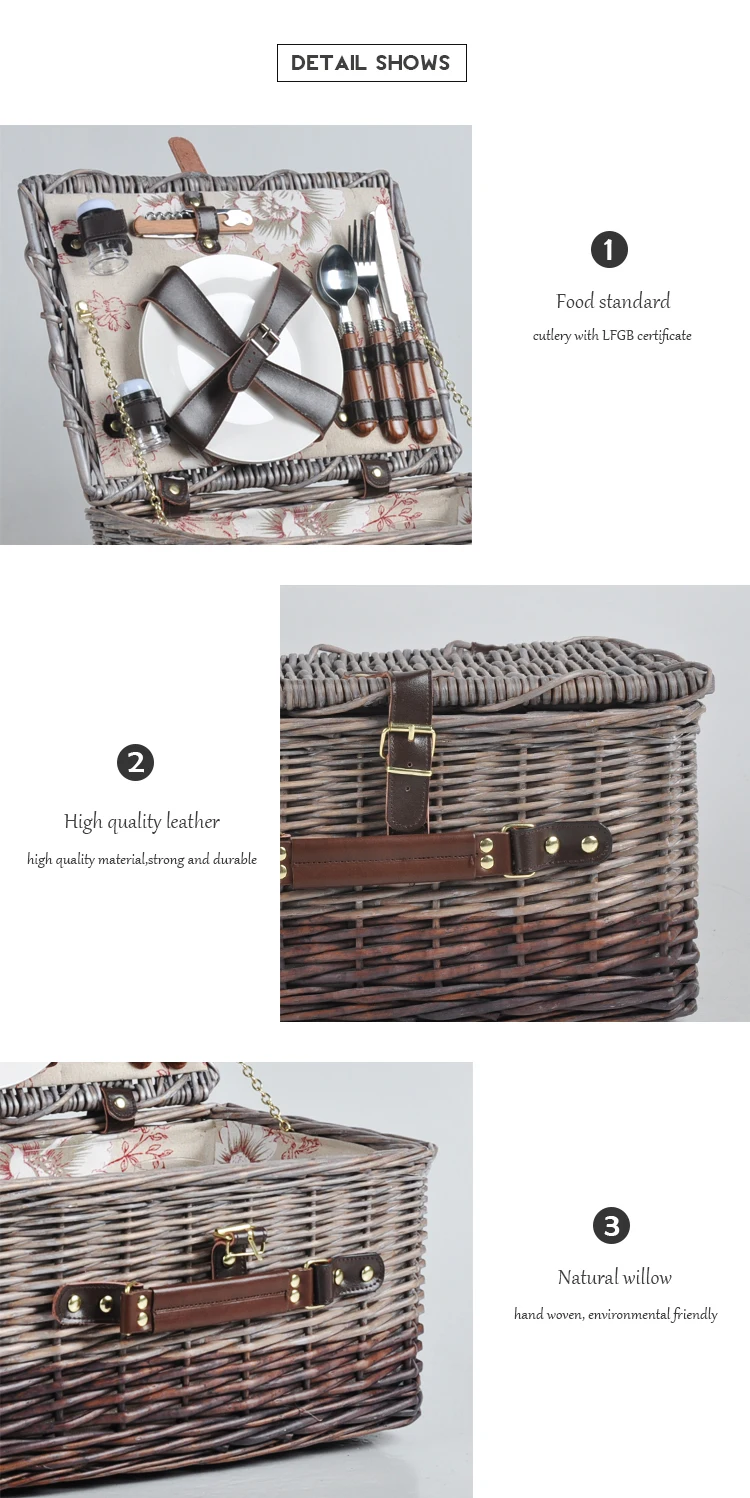 Chinese Manufactures Of Empty Cane Foldable Wicker Picnic Gift Baskets