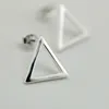 Vintage Silver Stud Earring Simple Brief Design Triangle Geometric Piercing Stud Earrings for Women Fashion Jewelry