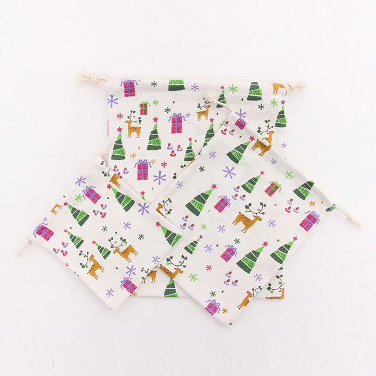 christmas drawstring gift bag,drawstring gift bag,christmas gift bag,cotton drawstring bag