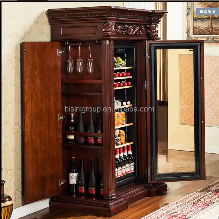 Antique Red Wine Cooler Cabinet Storage Refrigerator For Bs10 2002