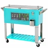 80qt Window Display Cooler Cart/Metal Cooler Cart With Displayer