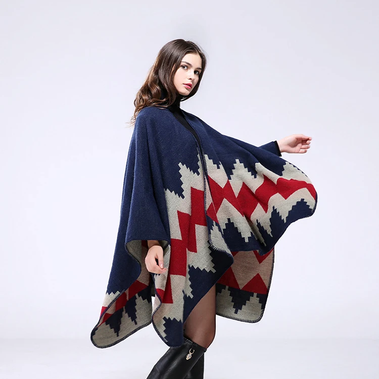 Wholesale Long Women Poncho Shawls Cardigan Open Front Elegant Cape Wrap Pashmina Shawl