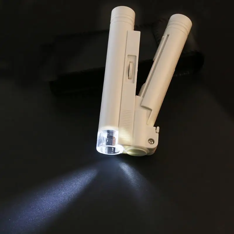150 倍便携式多功能手持式放大镜,带 led 点燃口袋珠宝首饰宝石显微镜