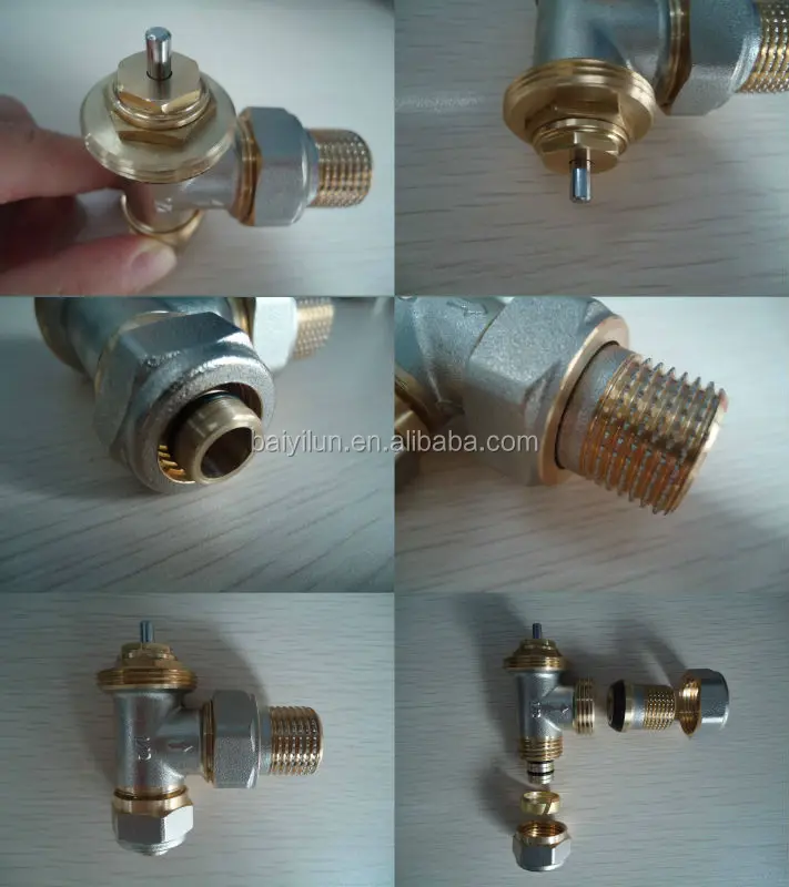 Dn15 Angle Valve With H Type Thermostatic Head ;15mm Thermostatic