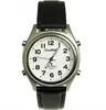 Analog Quartz Atomic Talking Watch Leather Band for Men Proposition 65