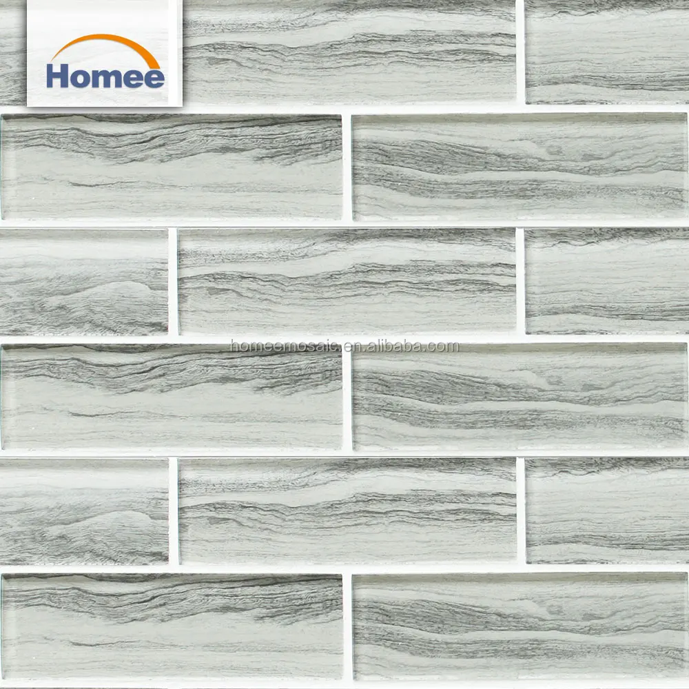 Venta al por mayor vidrio de mármol tira mosaicos-Compre online los