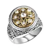 2 tunes Retro diamond setting Middle East Ring for couple