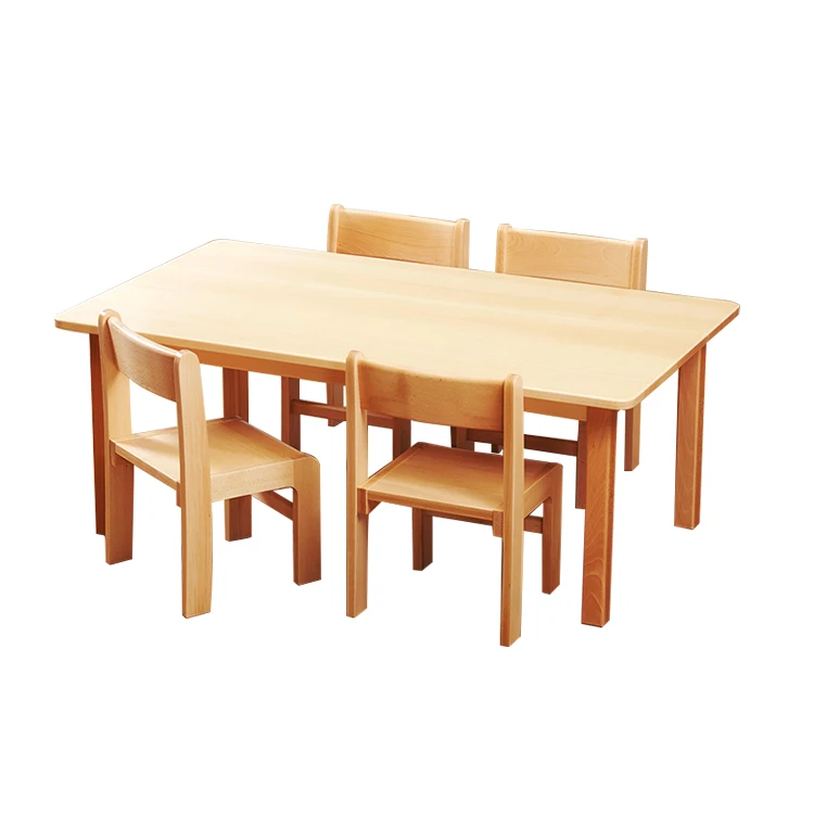 childrens timber table and chairs