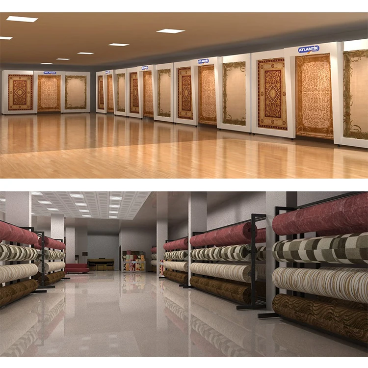 Dt056 Sample Carpet Display Racks /showing Carpet With Roll / Rolling