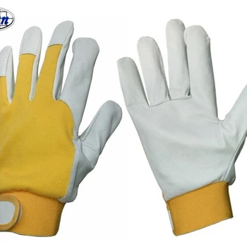 white leather driving gloves