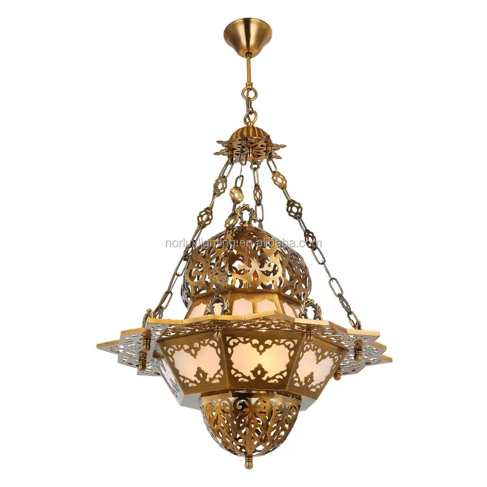 Egyptian Style Iron Art Decoration Led Bulb Pendant Light For Lounge