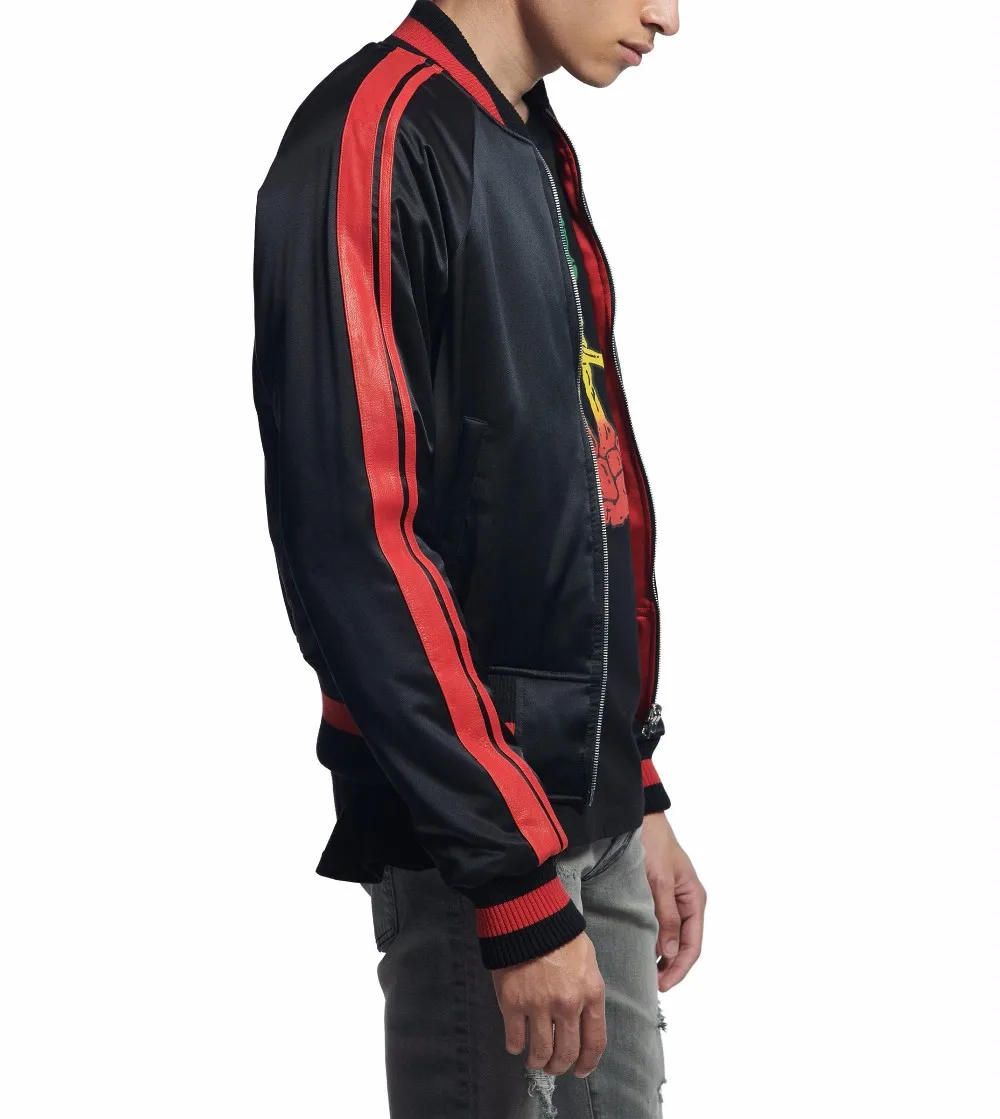 Trendy Fashion Wholesale Leather Striped Reverse Custom Mens Track