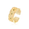 Italian luxury jewelry cameo clover pure 14K solid real gold ring