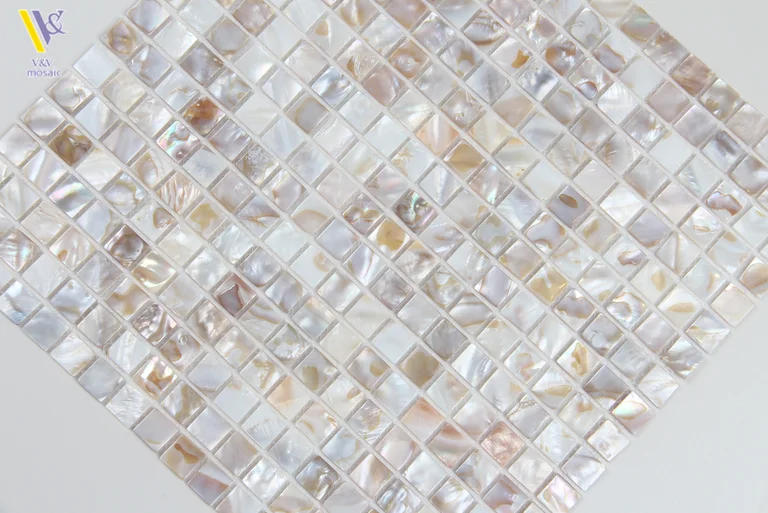 Tường sticker vỏ ngọc trai mosaic cho tường