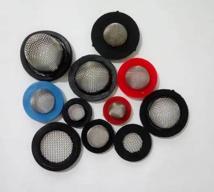 60 100 Micron 304 316 Stainless Steel Rubber Washer Filter Mesh Cap For