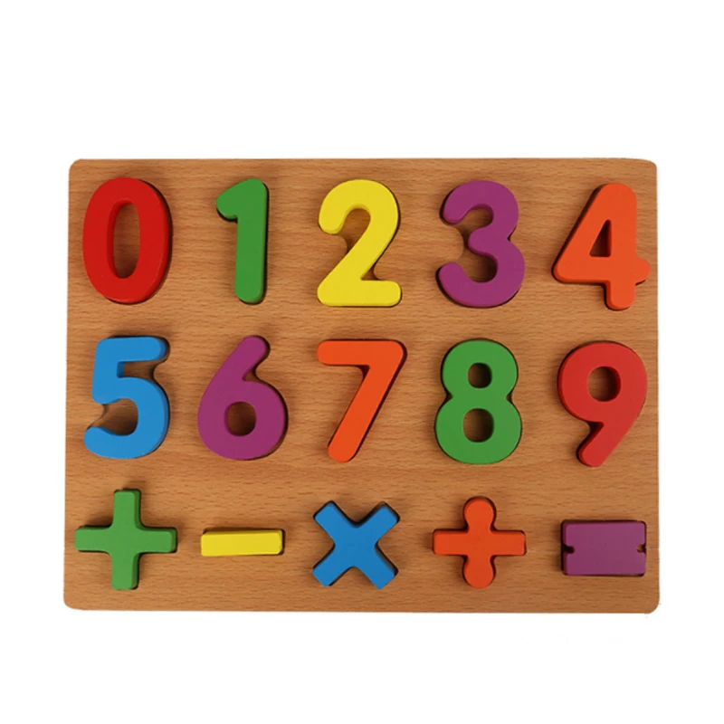 3d Block Number Alphabet Shape Kids Educational Wooden Toys Educational ...