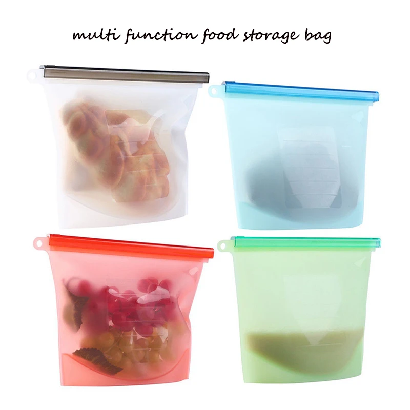 Multi Function Bpa Free Food Bag Reusable Silicone Food Storage Bags ...
