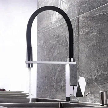 China Wholesale Black Flexible Hose Pull Out Kitchen Faucets