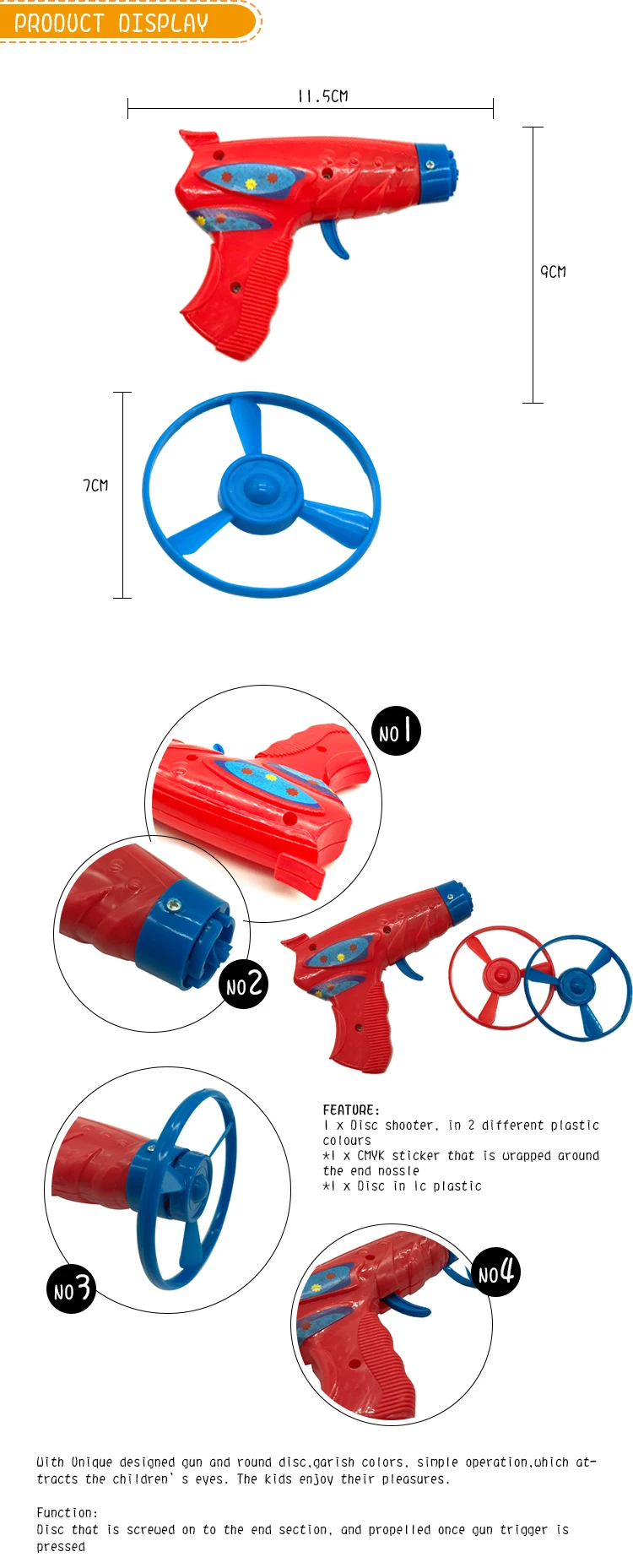 Wholesale Plastic Flying Disc Toy Shooter Gun For Kids Buy Flying
